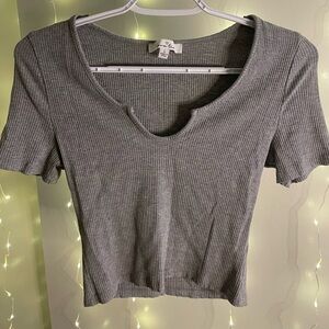 Love Tree Gray Top